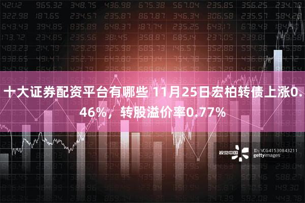 十大证券配资平台有哪些 11月25日宏柏转债上涨0.46%，转股溢价率0.77%