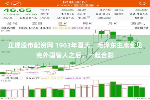 正规股市配资网 1963年夏天，毛泽东主席会见完外国客人之后，一起合影