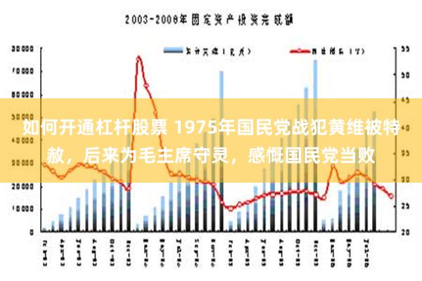 如何开通杠杆股票 1975年国民党战犯黄维被特赦，后来为毛主席守灵，感慨国民党当败